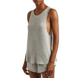 Eberjey Gray Pajama Tank Top and Track Shorts Set Intimates